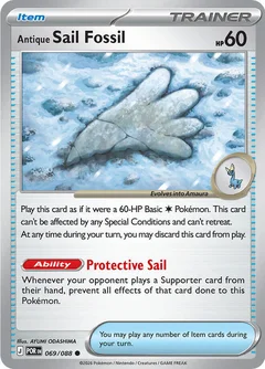 Antique Sail Fossil Reverse Holofoil 69