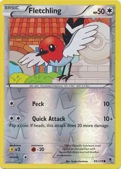 Fletchling Reverse Holo 89