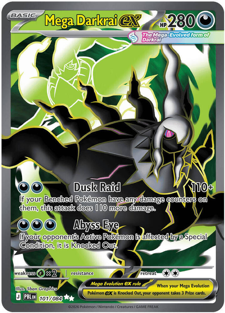 Mega Darkrai ex kaart uit Pokémon Pitch Black