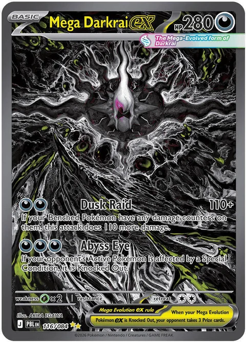 Mega Darkrai ex Holofoil · 116 from Pitch Black