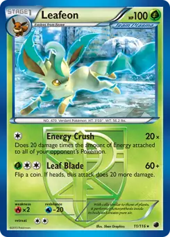 Leafeon, Plasma Freeze #11 Pokémon card