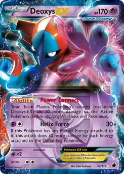 Deoxys EX, Plasma Freeze #53 Pokémon card