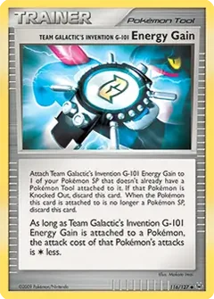 Team Galactic's Invention G-101 Energy Gain 116