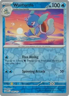 Wartortle Reverse Holo 008