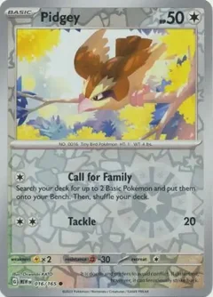 Pidgey Reverse Holo 016