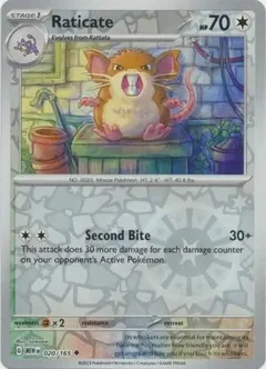 Raticate Reverse Holo 020