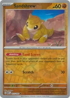 Sandshrew Reverse Holo 027