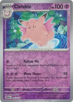 Clefable Reverse Holo 036