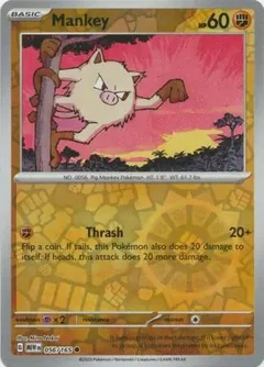 Mankey Reverse Holo 056