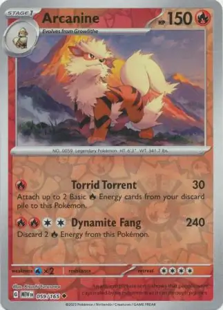 Arcanine Reverse Holo