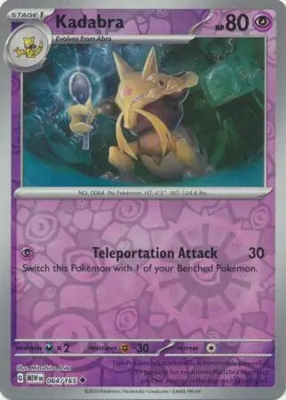 Kadabra Reverse Holo