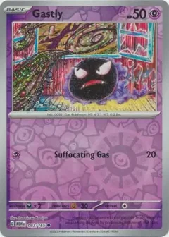 Gastly Reverse Holo 092