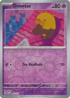 Drowzee Reverse Holo 096