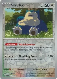 Snorlax Reverse Holo 143