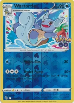 Wartortle Reverse Holo 016