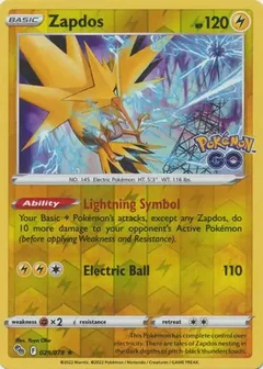 Zapdos Reverse Holo 029