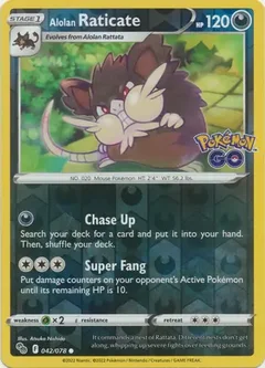 Alolan Raticate Reverse Holo 042