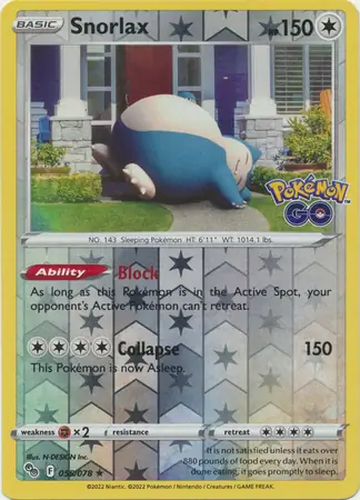 Snorlax Reverse Holo