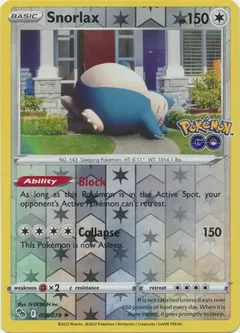 Snorlax Reverse Holo 055