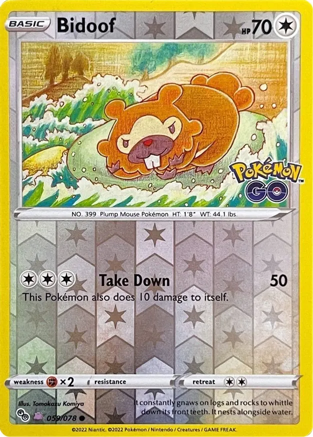 Bidoof Reverse Holo Ditto