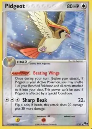 Pidgeot, Pop Series 2 #2 Pokémon card