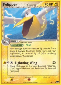 Pelipper Delta Species Holofoil 14