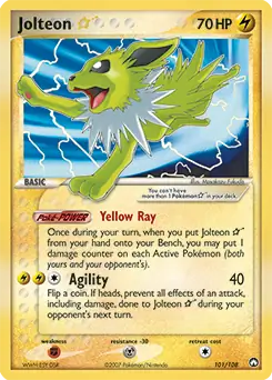 Jolteon Gold Star, Power Keepers #101 Pokémon card
