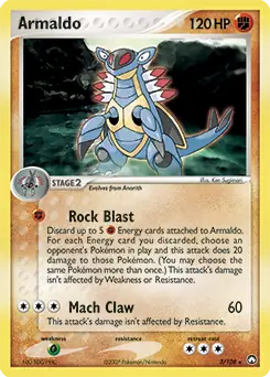 Armaldo Holo, Power Keepers #3 Pokémon card