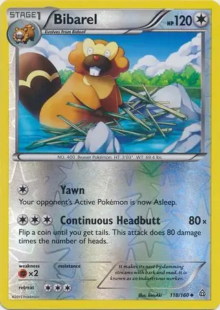 Bibarel Reverse Holo - Primal Clash