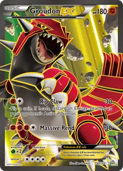 Full Art Groudon EX from Primal Clash - Pokemon Card