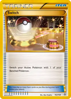 Switch Secret, Primal Clash #163 Pokémon card