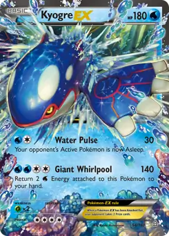 Kyogre EX, Primal Clash #54 Pokémon card