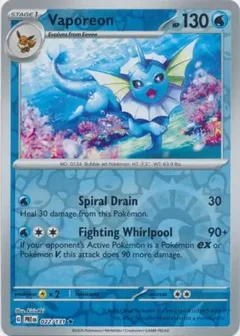 Vaporeon Reverse Holo 022