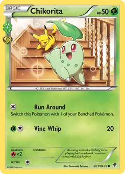 Chikorita, Generations Radiant Collection #RC1 Pokémon card