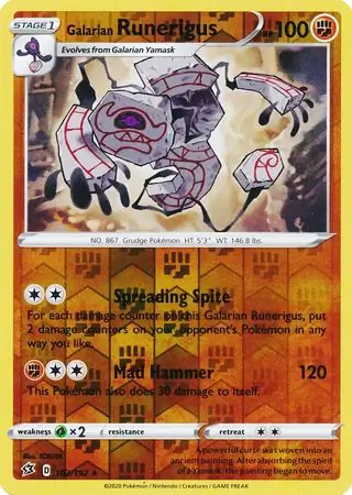 Galarian Runerigus Reverse Holo