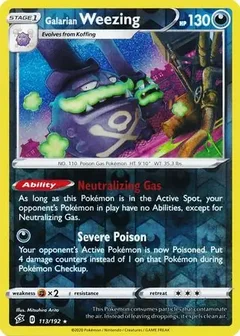 Galarian Weezing Reverse Holo 113