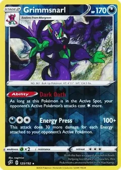Grimmsnarl Reverse Holo 125