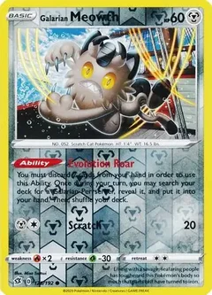 Galarian Meowth Reverse Holo 126