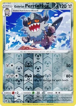 Galarian Perrserker Reverse Holo