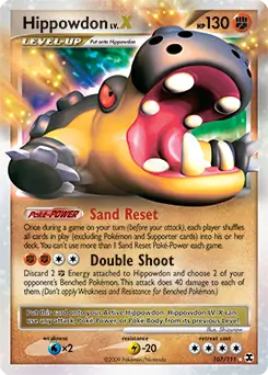 Hippowdon Lv.X, Rising Rivals #107 Pokémon card