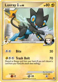 Luxray GL Holo, Rising Rivals #9 Pokémon card