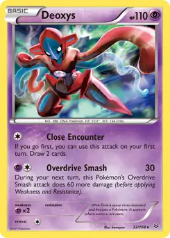Deoxys, Roaring Skies #33 Pokémon card