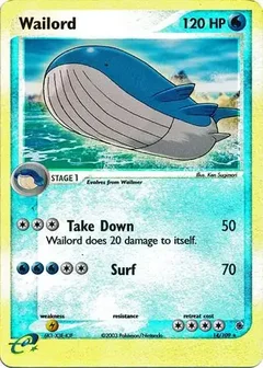 Wailord Reverse Holo 14