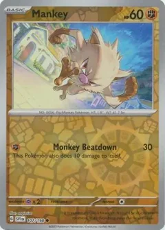 Mankey Reverse Holo 107