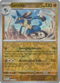 Lucario Reverse Holo 114