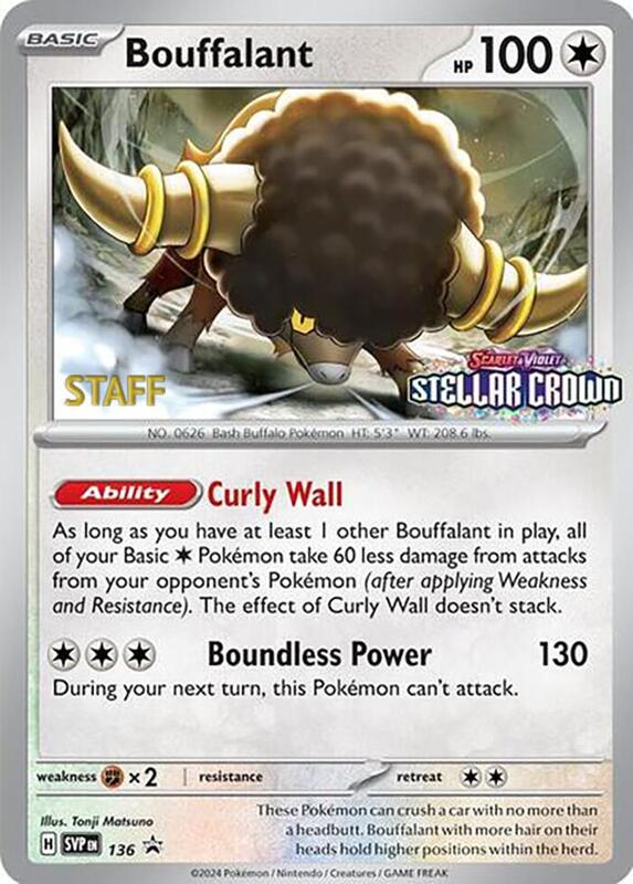 Bouffalant Prerelease Staff
