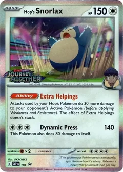 Hop's Snorlax Prerelease 184
