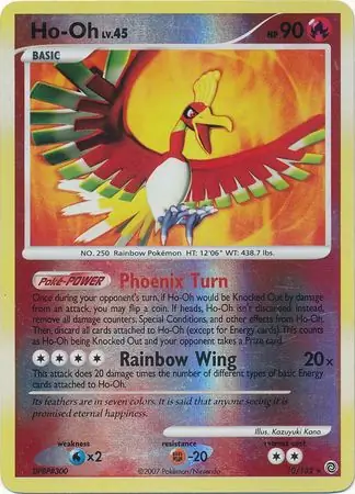 Ho-oh Reverse Holo, Secret Wonders #10 Pokémon card