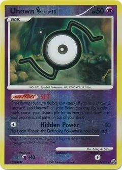 Unown S Reverse Holo 39