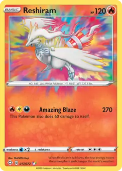 Reshiram Amazing Rare